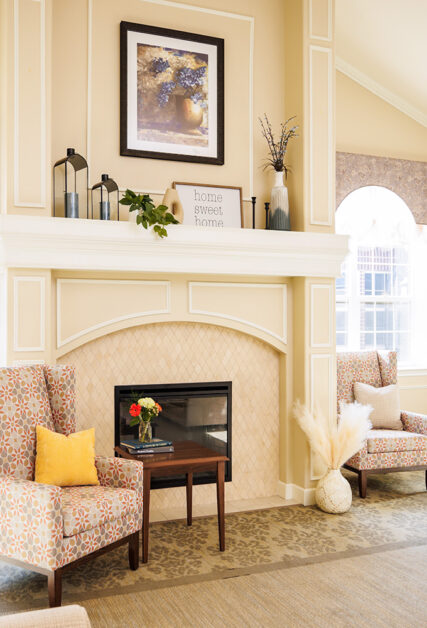 Fireplace gathering area